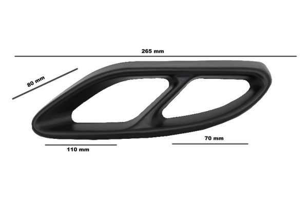 Black Μπούκες Καπάκια για Mercedes C-Class W205 S65 E65 GLE W166 X166 GLC W253 Sport Design - Image 3
