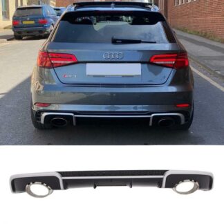 Diffuser Διαχύτης Προφυλακτήρα RS3 Look για Audi A3 8V 2013-2016 Hatchback