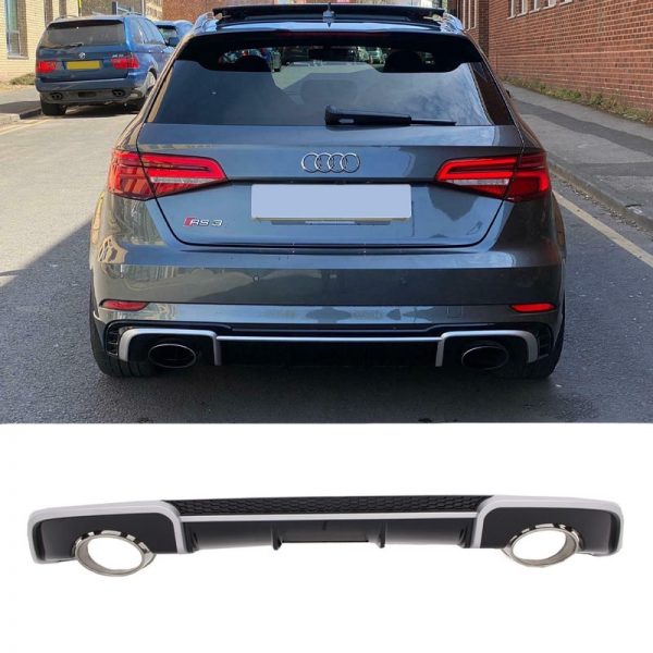 Diffuser Διαχύτης Προφυλακτήρα RS3 Look για Audi A3 8V 2013-2016 Hatchback