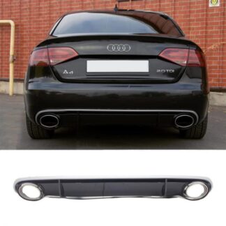 Diffuser Διαχύτης Προφυλακτήρα RS4 Look για Audi A4 B8 2008-2011
