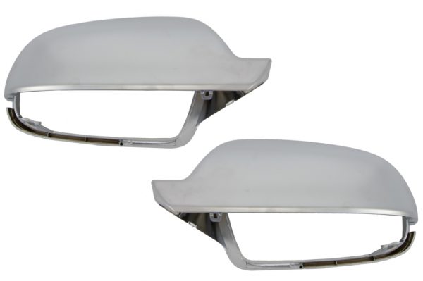 Καπάκια Καθρεπτών για Audi A5 8T (2011-2016) A3 8P (2011-2013) A4 B8.5 Facelift (2012-2015) Extinction Aluminium Plated Κομπλε χωρίς Side Assist