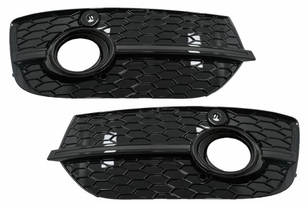 Καπάκια Προβολέων Ομίχλης Side Grilles για Audi Q3 8U (2011-2014) RS Design Piano Black
