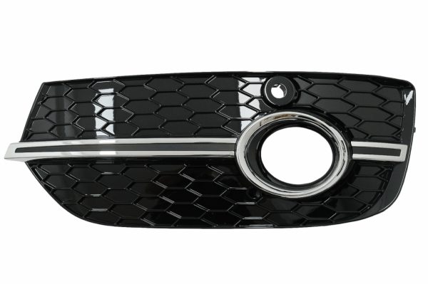 Καπάκια Προβολέων Ομίχλης Side Grilles για Audi Q3 8U (2011-2014) RS Design Piano Black&Chrome - Image 2