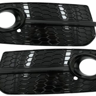 Καπάκια Προβολέων Ομίχλης Side Grilles για Audi Q5 SUV 8R Facelift (2012-2016) Full Black RS Design