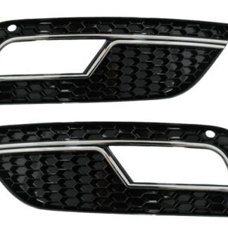 Καπάκια Προβολών Ομίχλης για Audi A4 B8 facelift (2012-2015) RS4 Design Black & Chrome