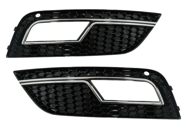 Καπάκια Προβολών Ομίχλης για Audi A4 B8 facelift (2012-2015) RS4 Design Black & Chrome