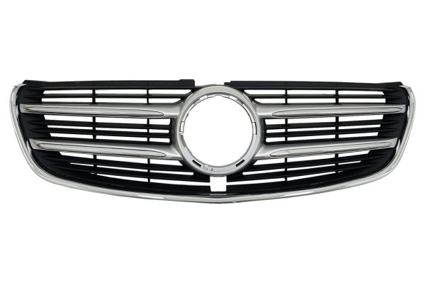 Κεντρική Μάσκα για Mercedes V-Class W447 (2014-03.2019) Black Chrome