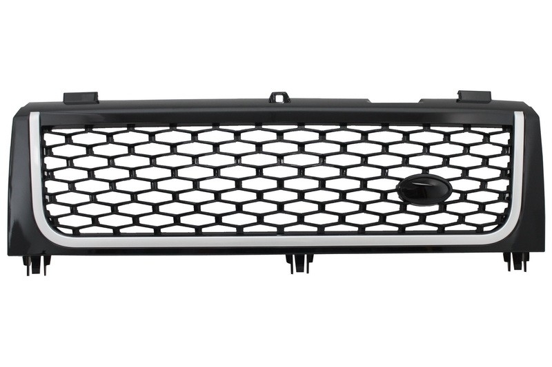 Κεντρική Μάσκα για Land Range Rover Vogue III L322 (2002-2005) Piano Black & Silver Autobiography Supercharged Edition