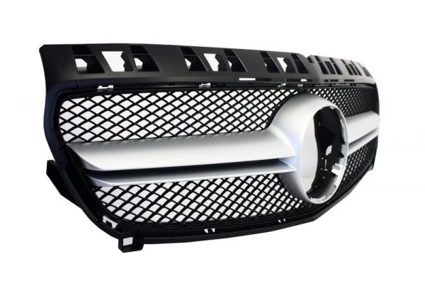 Κεντρική Μάσκα για MERCEDES Benz A-Class W176 (2012-2015) A45 A-Design Silver - Image 3