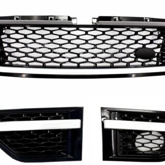 Κεντρική Μάσκα και Αεραγωγοί πλαϊνοί Assembly για Land Range Rover Sport L320 Facelift (2009-2013) Autobiography Look All Black Edition