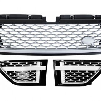 Κεντρική Μάσκα και Αεραγωγοί πλαϊνοί Assembly για Land Range Rover Sport L320 Facelift (2009-2013) Autobiography Look Black Silver Edition