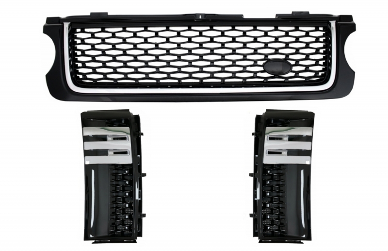 Κεντρική Μάσκα με Αεραγωγοί πλαϊνοί για Land Range Rover Vogue III L322 (2010-2012) All Black Autobiography Supercharged Edition