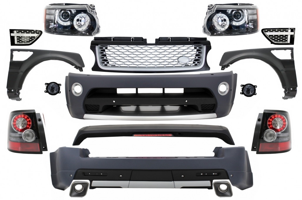 Κομπλε Μετατροπή Retrofit Autobiography Design Body Kit για Range ROVER Sport (2005-2013) L320 Black Silver Edition