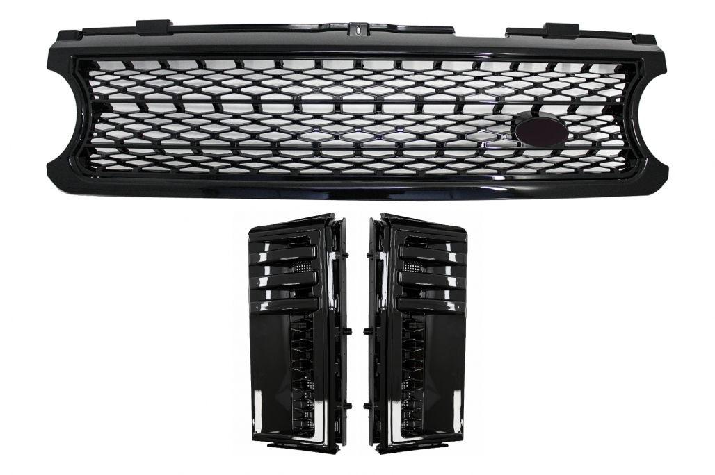 Μάσκα and Πλαϊνοί Αεραγωγοί για Land Range Rover Vogue III L322 (2006-2009) All Black Autobiography Supercharged Edition