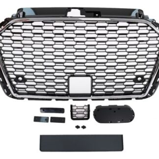 Μάσκα για Audi A3 8V Facelift (2017-2019) RS3 Design Black Chrome