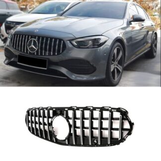 Μάσκα Panamericana AMG για Mercedes C-Class W206 Χρώμιο Μάυρο Avantgarde