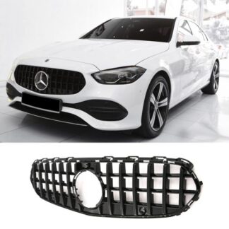 Μάσκα Panamericana AMG για Mercedes C-Class W206 Όλο Μαύρο Avantgarde