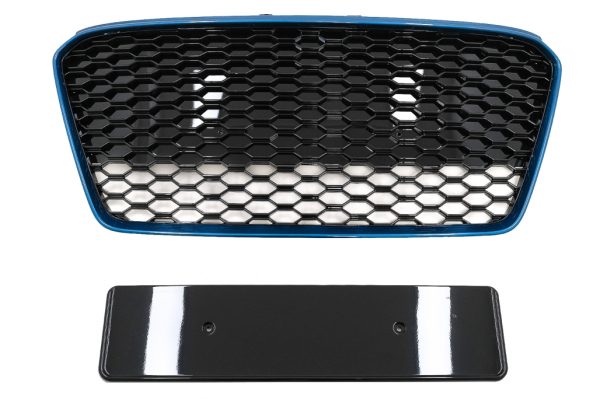 Μπροστινή Μάσκα για Audi R8 42 1st Generation Facelift (2013-2015) RS Design Glossy Black Blue
