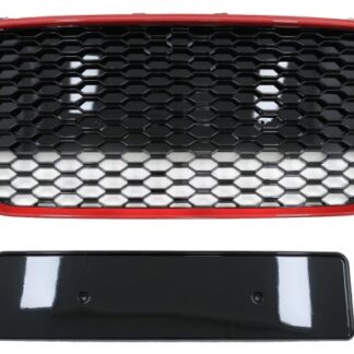 Μπροστινή Μάσκα για Audi R8 42 1st Generation Facelift (2013-2015) RS Design Glossy Black Red