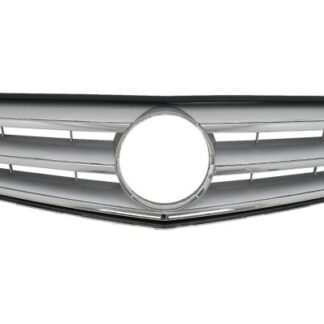 Μπροστινή Μάσκα για Mercedes C-Class W204 S204 Limousine Station Wagon (2007-2014) Sport Silver