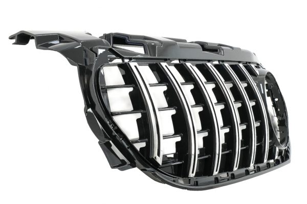 Μπροστινή Μάσκα για Mercedes SLC-Class R172 Facelift (2016-2019) GT-R Panamericana Design Black/Chrome - Image 3