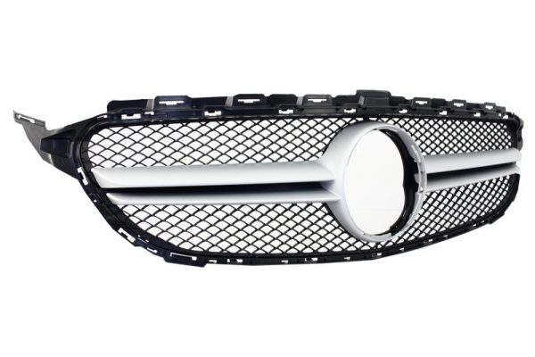 Μπροστινή Μάσκα για MERCEDES C-Class W205 S205 C205 A205 (2014-2018) C63 Design Silver - Image 2