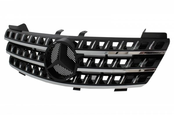 Μπροστινή Μάσκα για Mercedes ML W164 (2005-2008) Black Chrome - Image 2