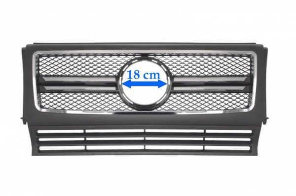 Μπροστινή Μάσκα για MERCEDES W463 G-Class (1990-2012) New G65 A-Design Matte και Piano Black με Chrome Frame Edition - Image 3