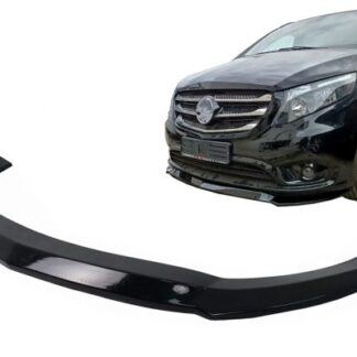 Μπροστινό lip spoiler για Mercedes V-Class W447 (2014-Up) only for Standard Edition Piano Black