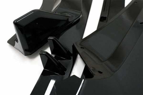 Μπροστινός Προφυλακτήρας Add-On Spoiler Lip για Audi A4 B9 8W S-Line (2016-2018) Piano Black - Image 3