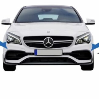 Μπροστινός Προφυλακτήρας Flaps Side Fins Flics για Mercedes CLA W117 C117 X117 (2016-2018) με Sport Προφυλακτήρας Piano Black Edition