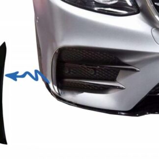 Μπροστινός Προφυλακτήρας Flaps Side Fins Flics για MERCEDES E-Class W213 S213 C238 A238 E43 E53 Design Black Edition