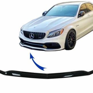Μπροστινός Προφυλακτήρας Lip για Mercedes C-Class C63 C63S W205 S205 (2014-2018) Limousine T-Model Edition 1 Design Black