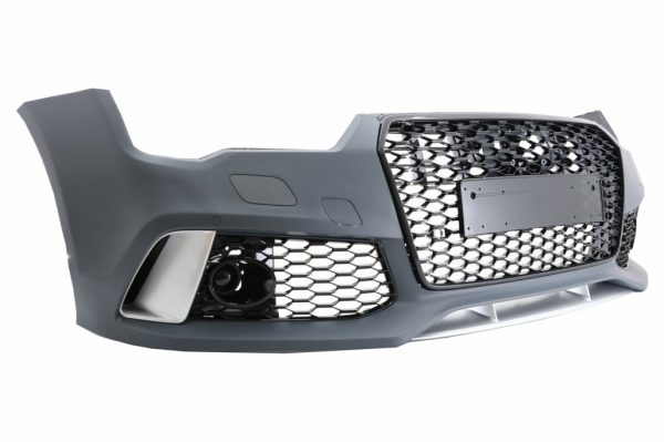 Μπροστινός Προφυλακτήρας με Add-On Spoiler Lip Real Carbon για Audi A7 4G Facelift (2015-2018) RS7 Design - Image 3