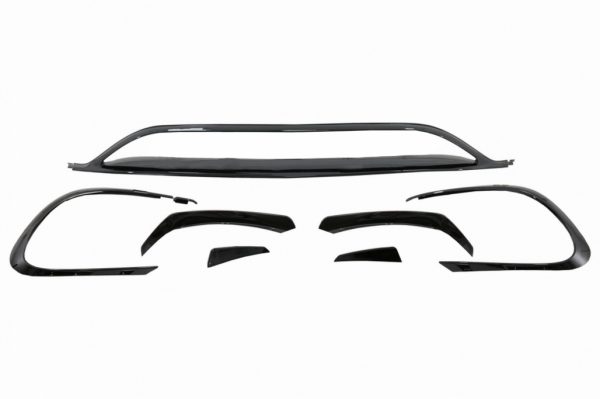 Μπροστινός Προφυλακτήρας Splitters Fins Aero Μετατροπή Kit για Mercedes CLA W117 Facelift (2016-2018) CLA45 Design Canards Piano Black - Image 2