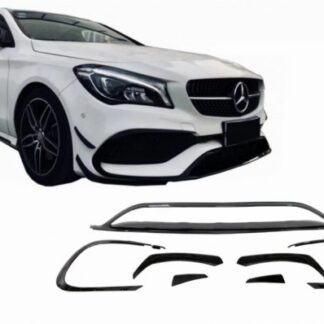 Μπροστινός Προφυλακτήρας Splitters Fins Aero Μετατροπή Kit για Mercedes CLA W117 Facelift (2016-2018) CLA45 Design Canards Piano Black