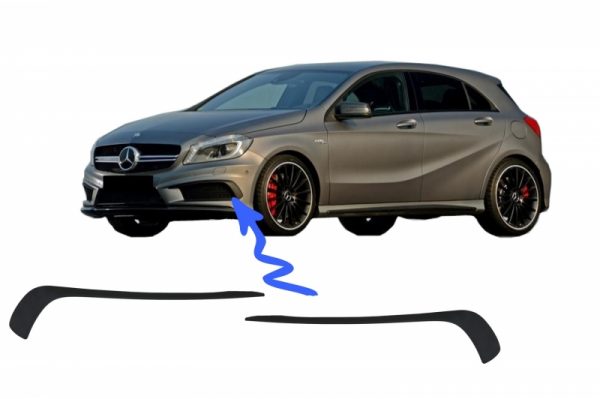 Μπροστινός Προφυλακτήρας Splitters Fins Brows Aero για MERCEDES A-class W176 (2012-08.2015) A45 Design