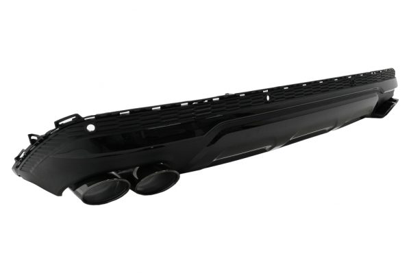 Πίσω Διαχύτης Diffuser Double Outlet με μαύρες απολήξεις για Audi Q7 SUV 4M Facelift (2020-up) SQ7 Design - Image 3