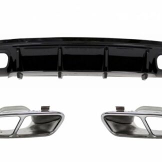Πίσω Diffuser Black Edition με Muffler Tips για MERCEDES A-Class W176 (2012-2018) A45 Facelift Design