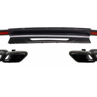 Πίσω Diffuser Black Exhaust Muffler Tips για Mercedes S-Class W222 Sport Line Package (2013-06.2017)