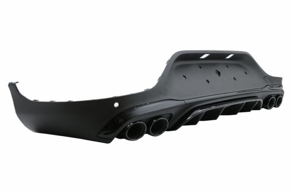 Πίσω Diffuser με Exhaust Black Muffler Tips για Mercedes GLC Coupe Facelift C253 (2020-up) GLC43 Design Night Package - Image 2