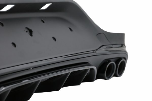 Πίσω Diffuser με Exhaust Black Muffler Tips για Mercedes GLC Coupe Facelift C253 (2020-up) GLC43 Design Night Package - Image 3
