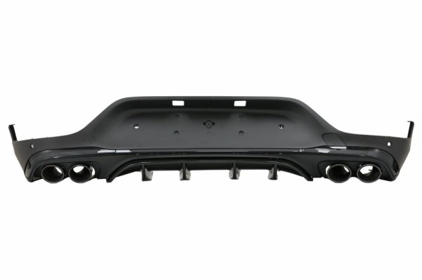 Πίσω Diffuser με Exhaust Black Muffler Tips για Mercedes GLC Coupe Facelift C253 (2020-up) GLC43 Design Night Package