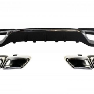 Πίσω Diffuser με Exhaust Muffler Tips για MERCEDES E-Class W212 S212 Facelift (2013-2016) μόνο Sport package Bumper