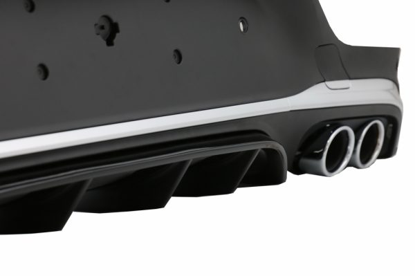 Πίσω Diffuser με Exhaust Silver Muffler Tips για Mercedes GLC Coupe Facelift C253 (2020-) GLC43 Design - Image 3