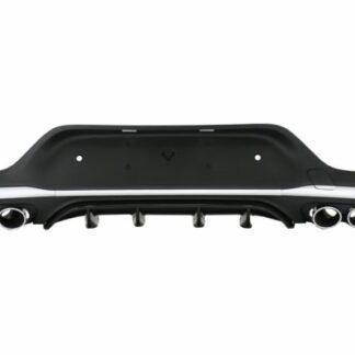 Πίσω Diffuser με Exhaust Silver Muffler Tips για Mercedes GLC Coupe Facelift C253 (2020-) GLC43 Design