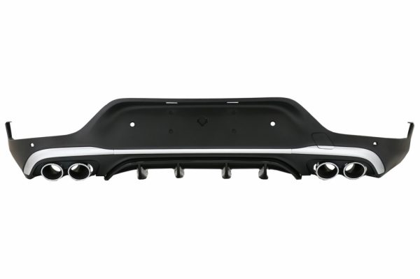 Πίσω Diffuser με Exhaust Silver Muffler Tips για Mercedes GLC Coupe Facelift C253 (2020-) GLC43 Design