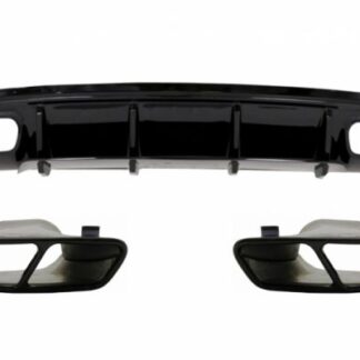 Πίσω Diffuser με Muffler Tips Black για MERCEDES A-Class W176 (2012-2015) A45 Facelift Design