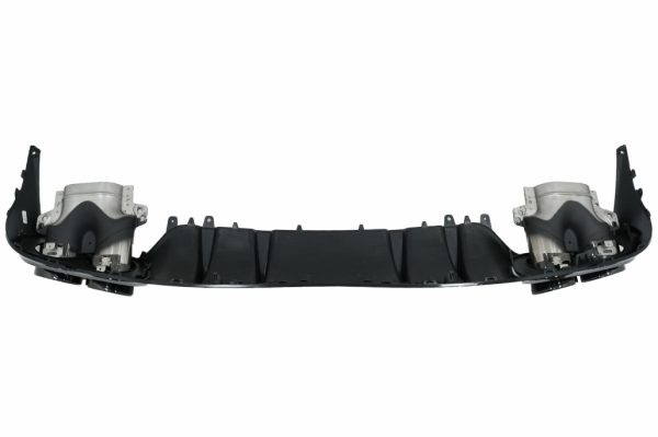 Πίσω Προφυλακτήρας Διαχύτης Diffuser Double Outlet με Exhaust Tips για Mercedes C-Class C205 A205 Coupe Cabriolet (2014-2019) C43 Design Night Package - Image 3