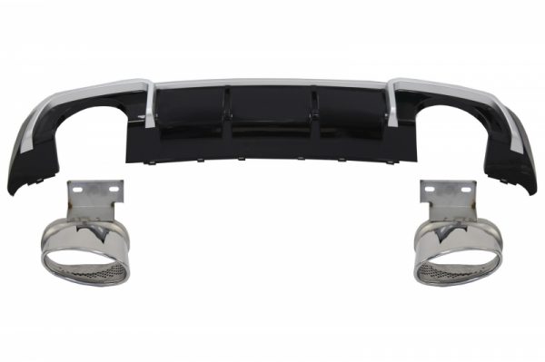 Πίσω Προφυλακτήρας Διαχύτης Diffuser & Exhaust Tips για AUDI A3 8V Sline Facelift (2016-2019) Hatchback Sportback RS3 Design Sport Bumper